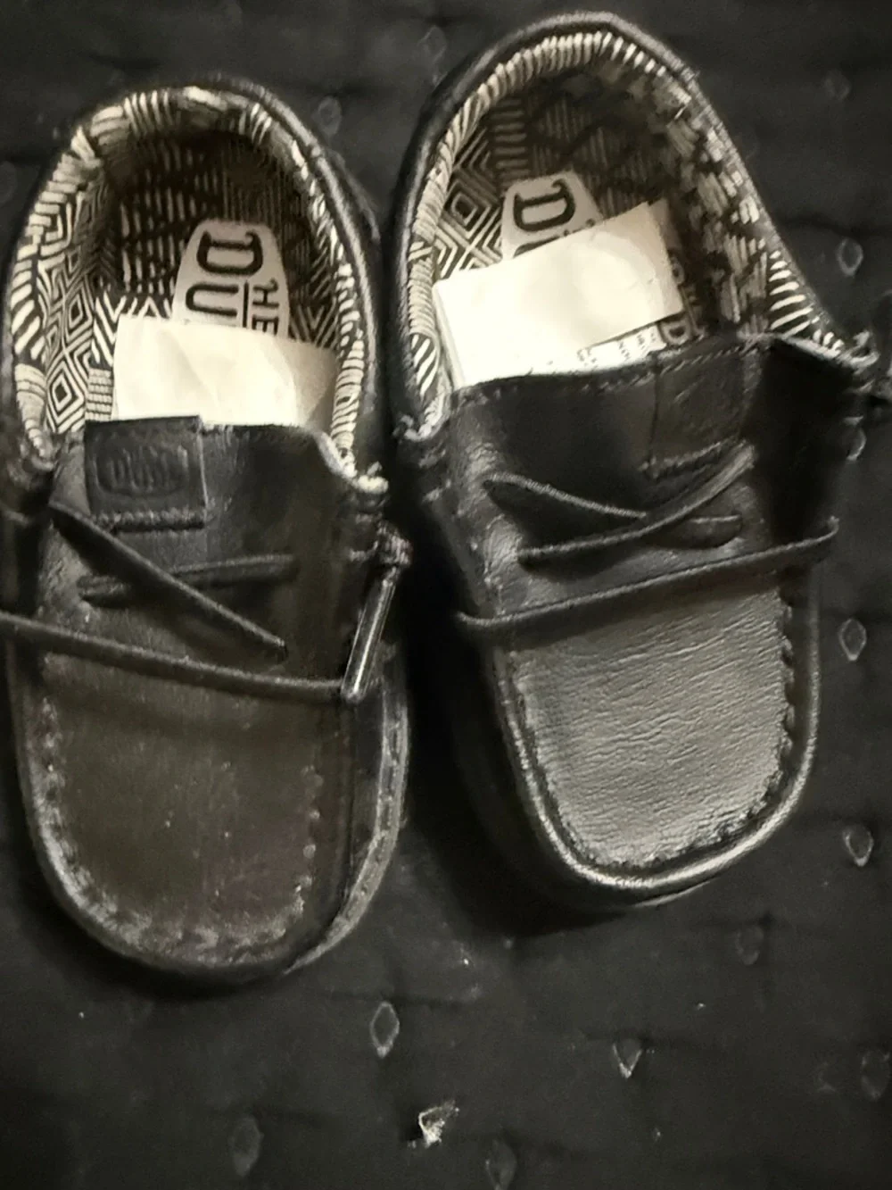 Hey Dude Kids Black Moccasin Slip-On Shoes